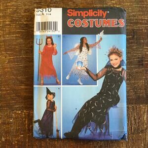 Simplicity Sewing Pattern 9310 OOP Girls Angel Devil Witch Costume 7-14 UNCUT